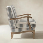 Randolph Eleganter Sessel im Landhausstil mit Massivholz-Armlehnen