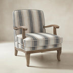 Randolph Eleganter Sessel im Landhausstil mit Massivholz-Armlehnen
