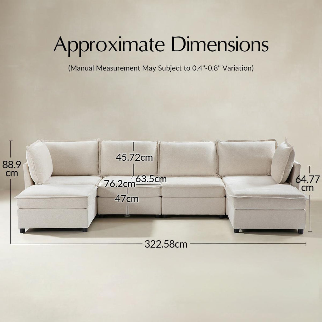 Victoria Modulares Ecksofa mit Stauraum