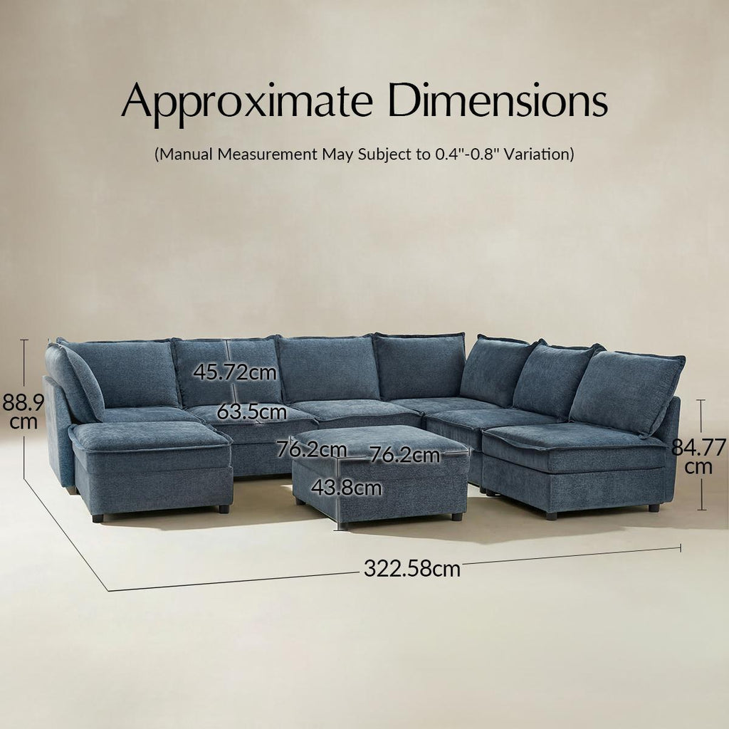 Victoria Modulares Ecksofa mit Stauraum