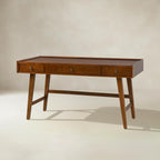 Charlotte Mid-Century-Schreibtisch mit Schubladen &amp; Ladestation