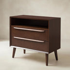 Lilian Mid-Century-Nachttisch mit Ladestation & Ablage