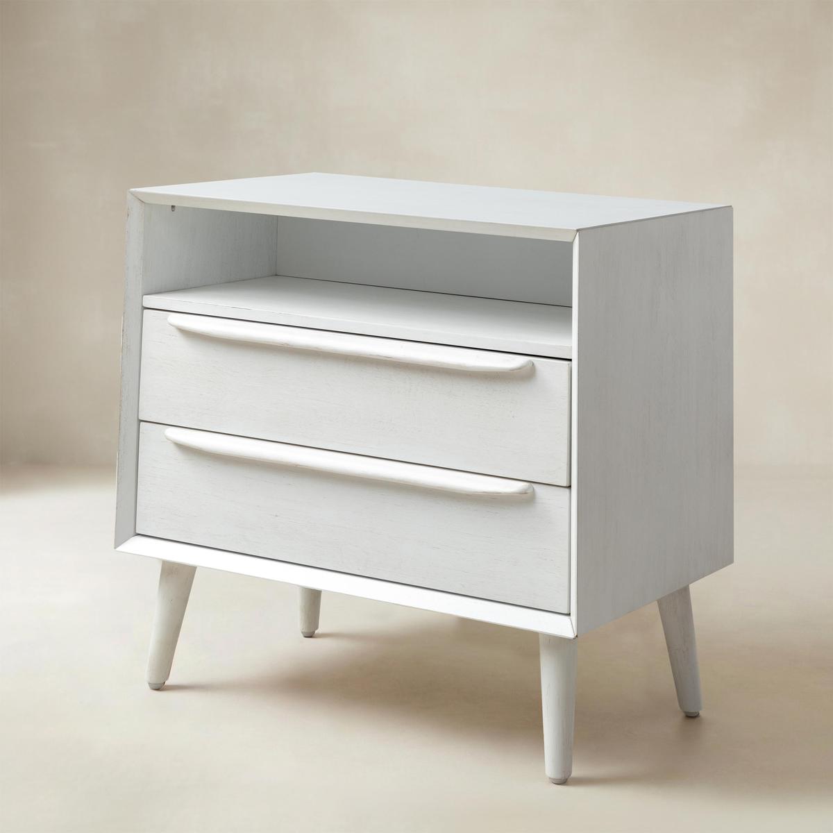 Lilian Mid-Century-Nachttisch mit Ladestation & Ablage