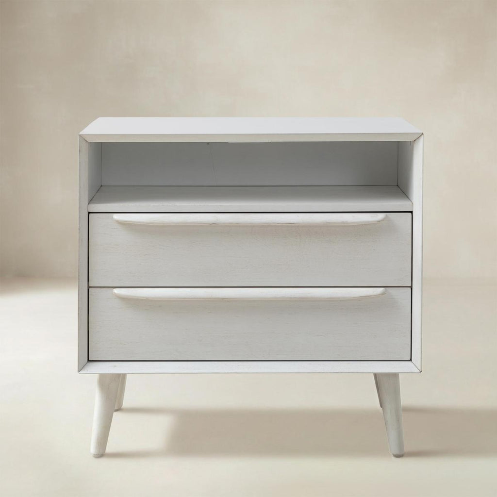 Lilian Mid-Century-Nachttisch mit Ladestation & Ablage