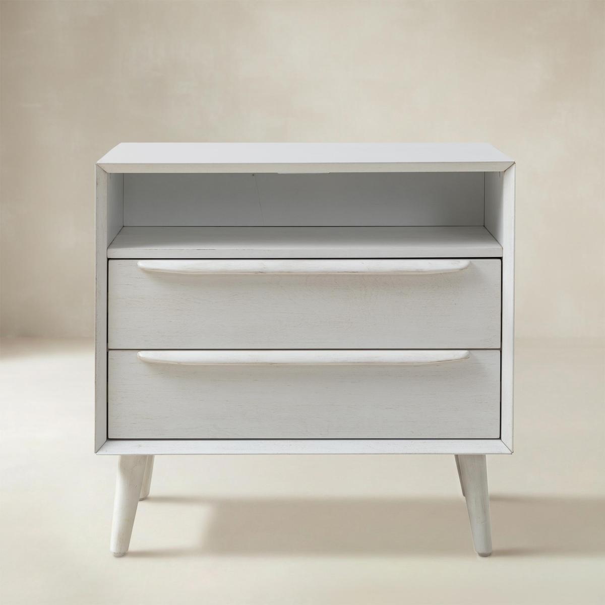 Lilian Mid-Century-Nachttisch mit Ladestation & Ablage