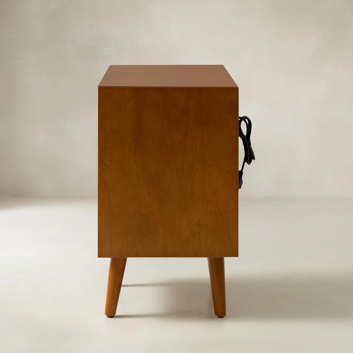 Lilian Mid-Century-Nachttisch mit Ladestation & Ablage