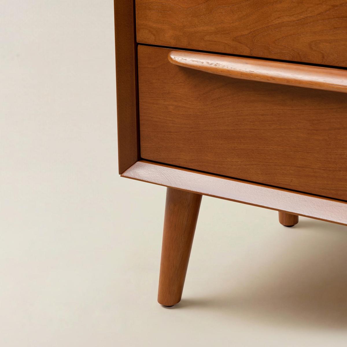 Lilian Mid-Century-Nachttisch mit Ladestation & Ablage