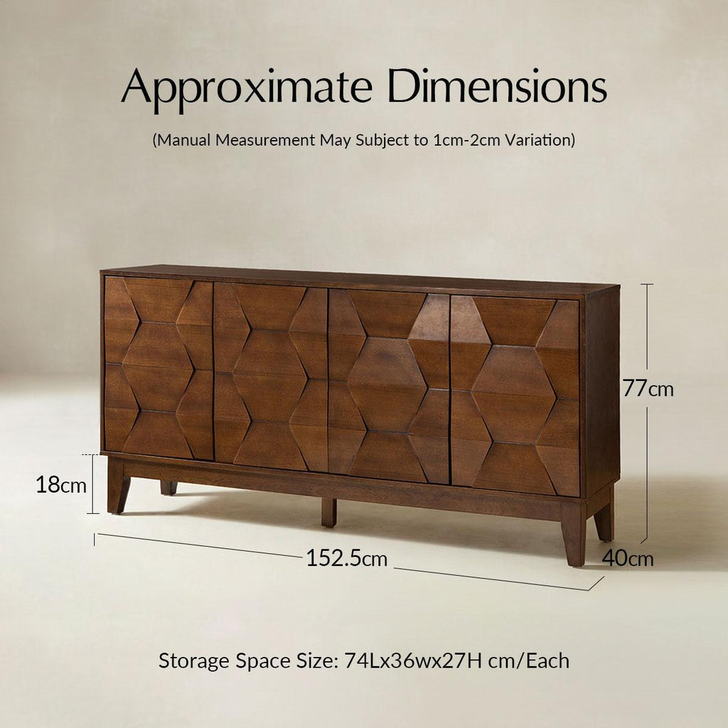Kamu Sideboard 152 cm: Eleganter und praktischer Stauraum