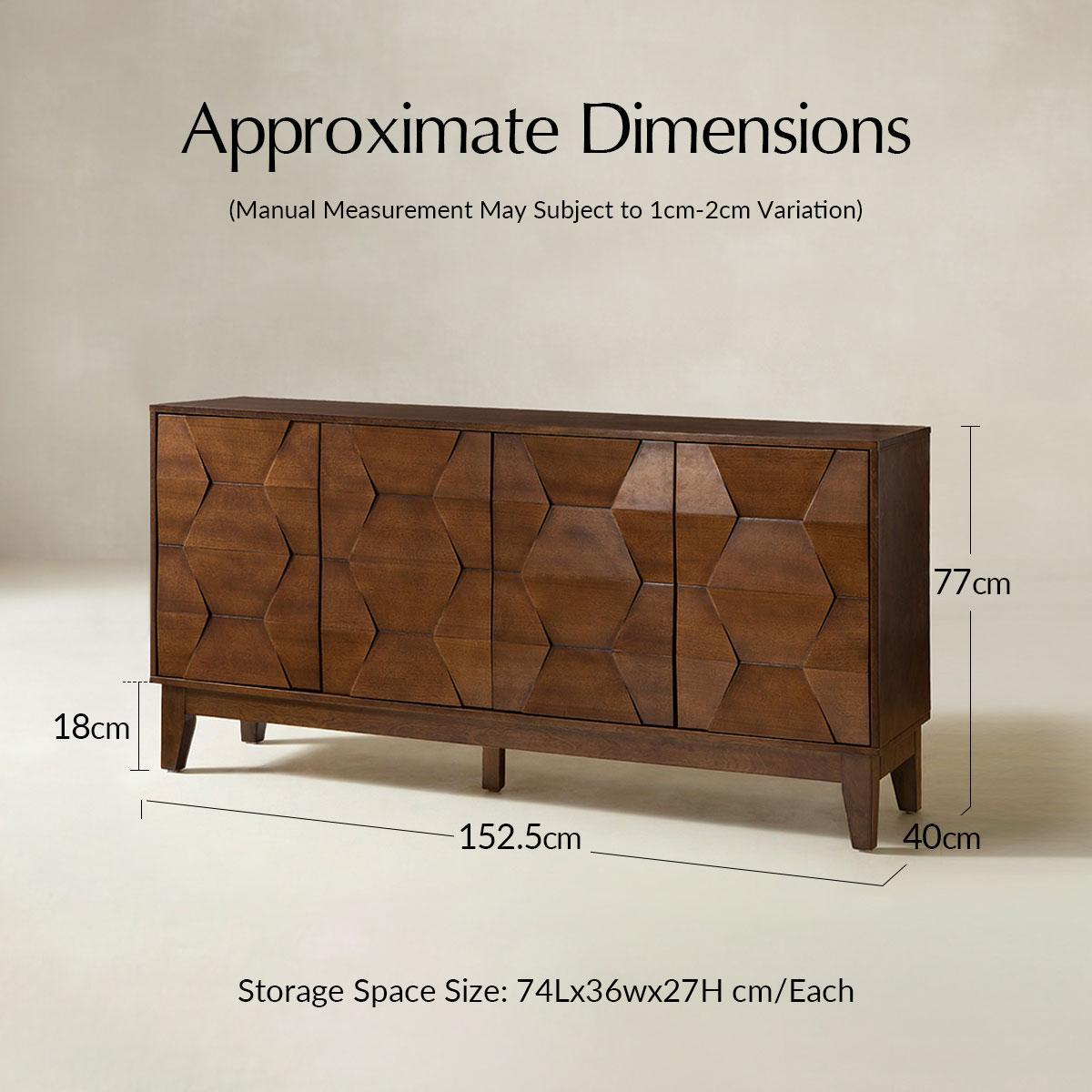 Kamu Sideboard 152 cm: Eleganter und praktischer Stauraum