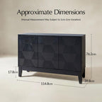 Kamu Sideboard 115 cm breit mit 3 Push-to-Open-Türen