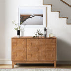 Kamu Sideboard 115 cm breit mit 3 Push-to-Open-Türen