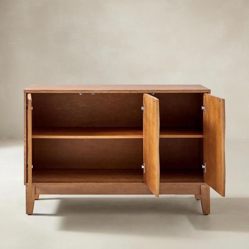 Kamu Sideboard 115 cm breit mit 3 Push-to-Open-Türen