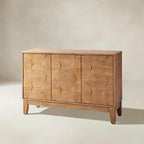 Kamu Sideboard 115 cm breit mit 3 Push-to-Open-Türen