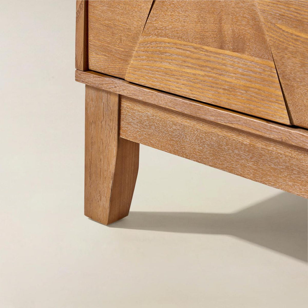 Kamu Sideboard 115 cm breit mit 3 Push-to-Open-Türen