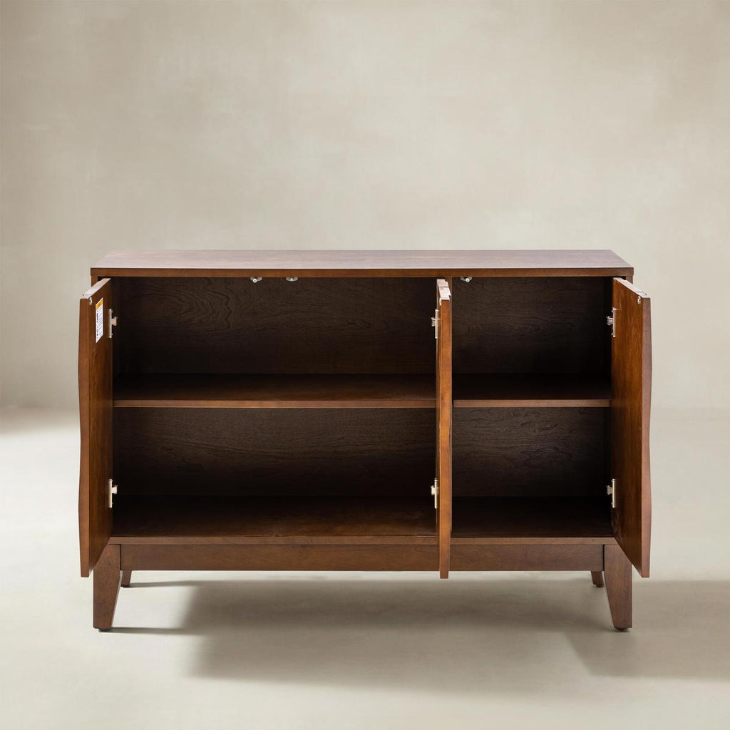 Kamu Sideboard 115 cm breit mit 3 Push-to-Open-Türen
