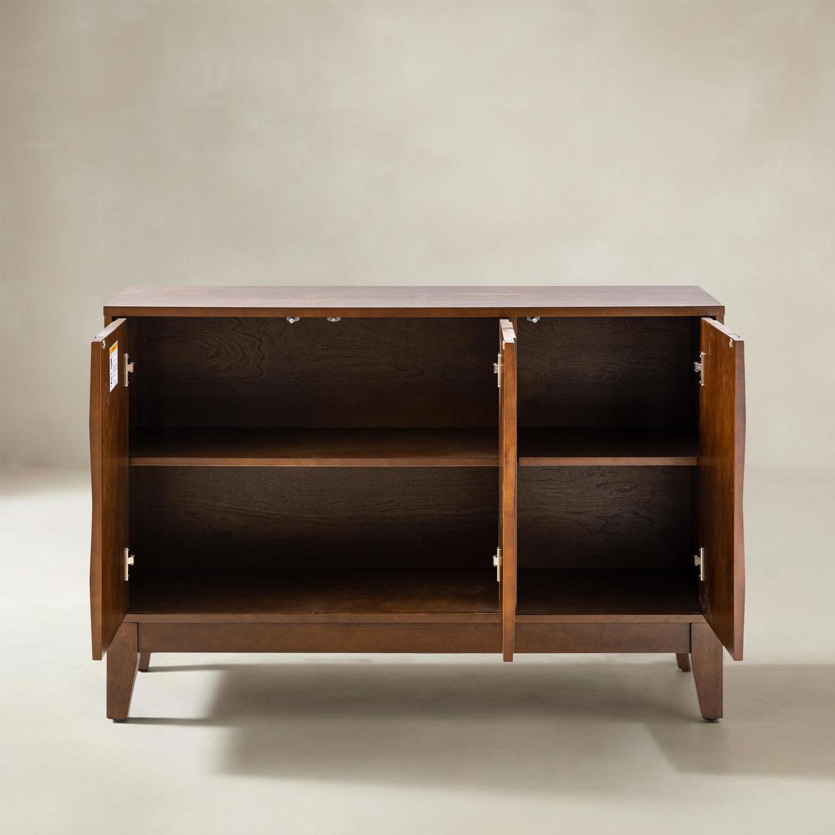 Kamu Sideboard 115 cm breit mit 3 Push-to-Open-Türen