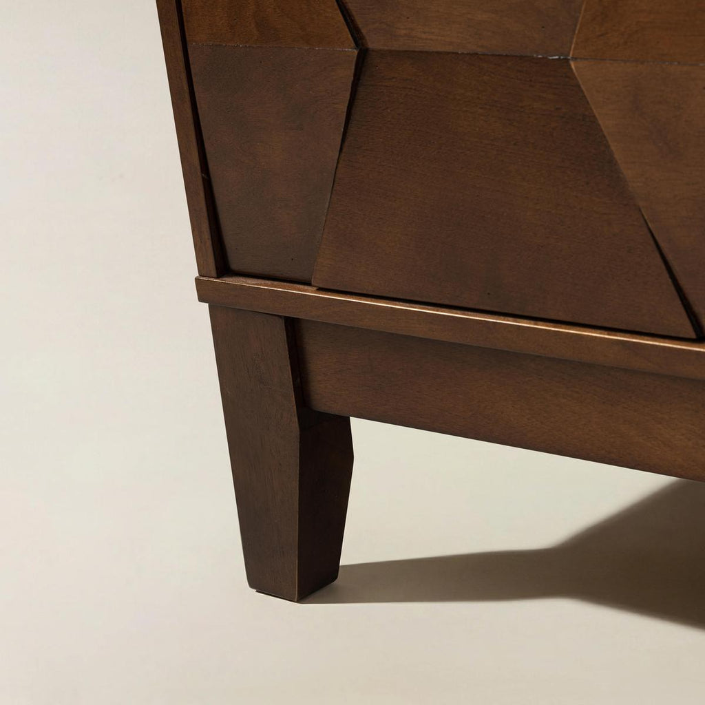 Kamu Sideboard 115 cm breit mit 3 Push-to-Open-Türen