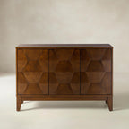 Kamu Sideboard 115 cm breit mit 3 Push-to-Open-Türen