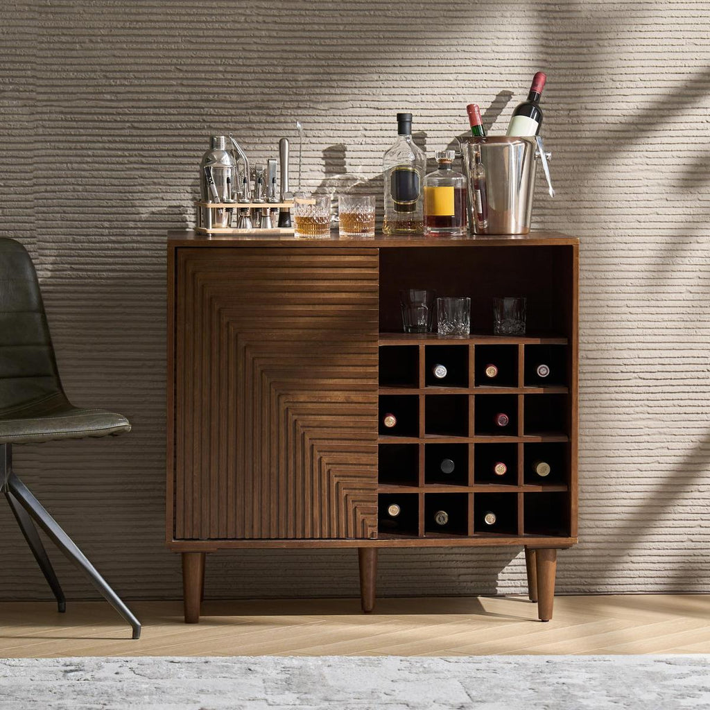 Archie Akzentschrank mit 2 Türen, Weinregal und verstellbarem Einlegeboden