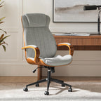 Amparo Plus Ergonomischer Bürostuhl im Mid-Century-Modern-Stil mit gepolsterten Armlehnen