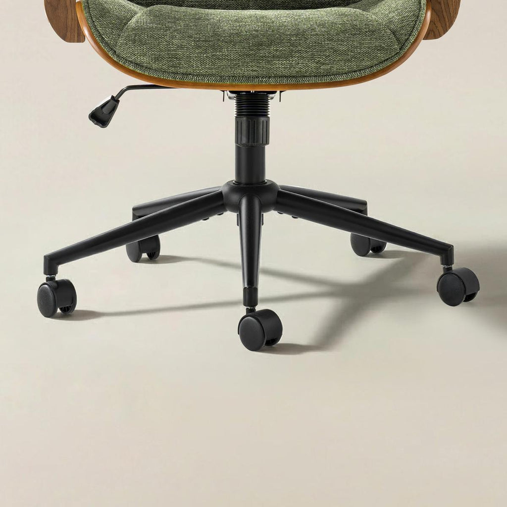 Amparo Plus Ergonomischer Bürostuhl im Mid-Century-Modern-Stil mit gepolsterten Armlehnen
