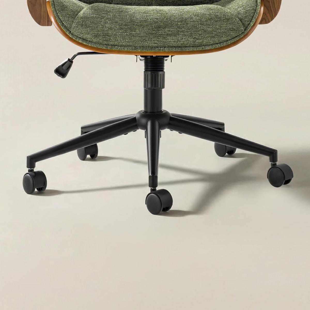 Amparo Plus Ergonomischer Bürostuhl im Mid-Century-Modern-Stil mit gepolsterten Armlehnen