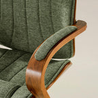Amparo Plus Ergonomischer Bürostuhl im Mid-Century-Modern-Stil mit gepolsterten Armlehnen