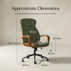 Amparo Plus Ergonomischer Bürostuhl im Mid-Century-Modern-Stil mit gepolsterten Armlehnen