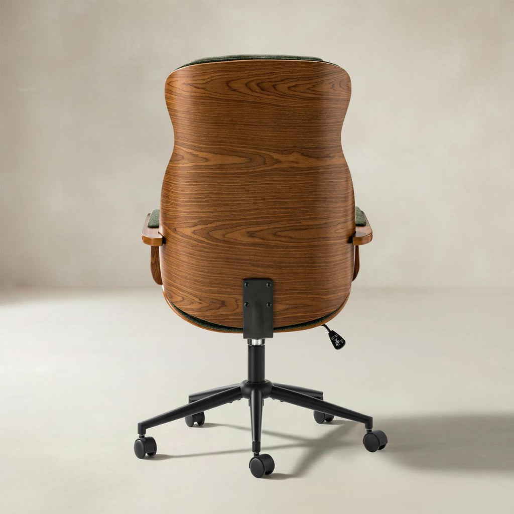 Amparo Plus Ergonomischer Bürostuhl im Mid-Century-Modern-Stil mit gepolsterten Armlehnen