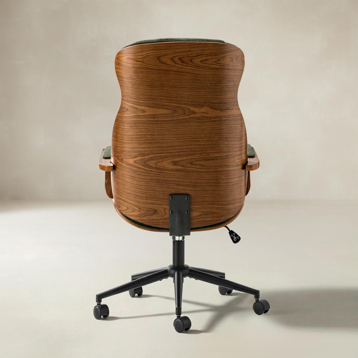 Amparo Plus Ergonomischer Bürostuhl im Mid-Century-Modern-Stil mit gepolsterten Armlehnen