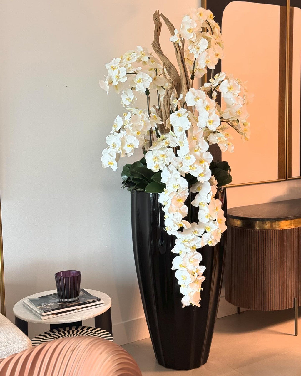 Composition Feuillage — Collection Deauville, blanc brillant