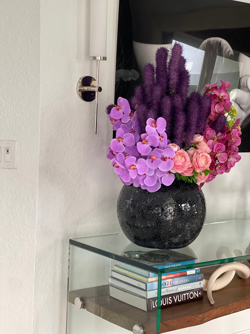 Orchidée Vanda | Signature Cannes, noir