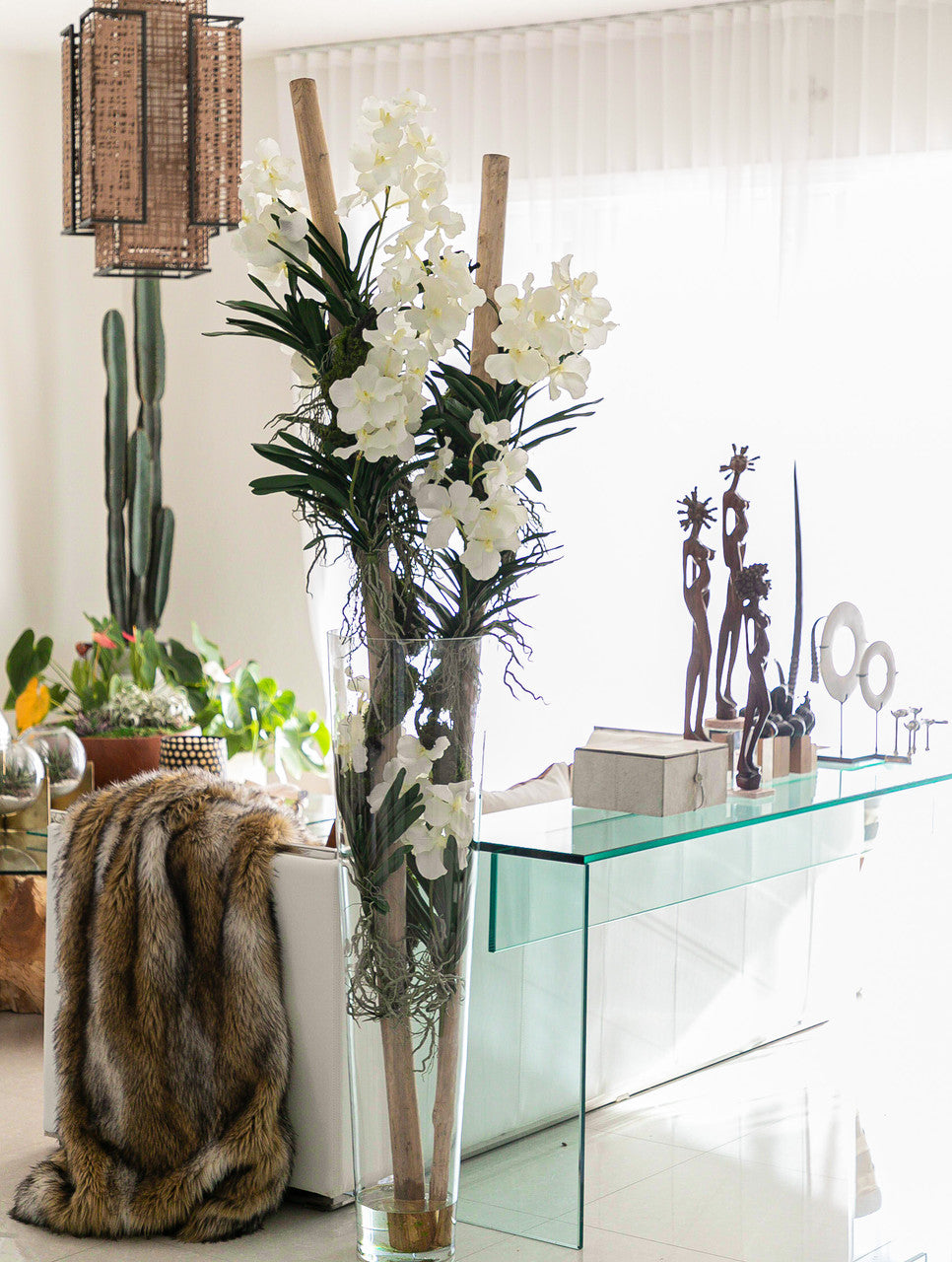 Orchidée Vanda XXL — Collection Deauville, blanc