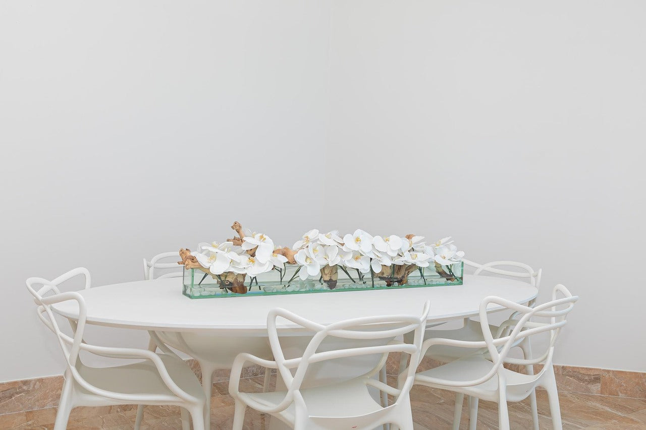 Orchidée Phalaenopsis — Collection Deauville, 122 cm, blanc