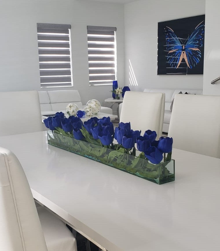 Cache-pot Décoratif H. 122 cm | Signature Menton, bleu