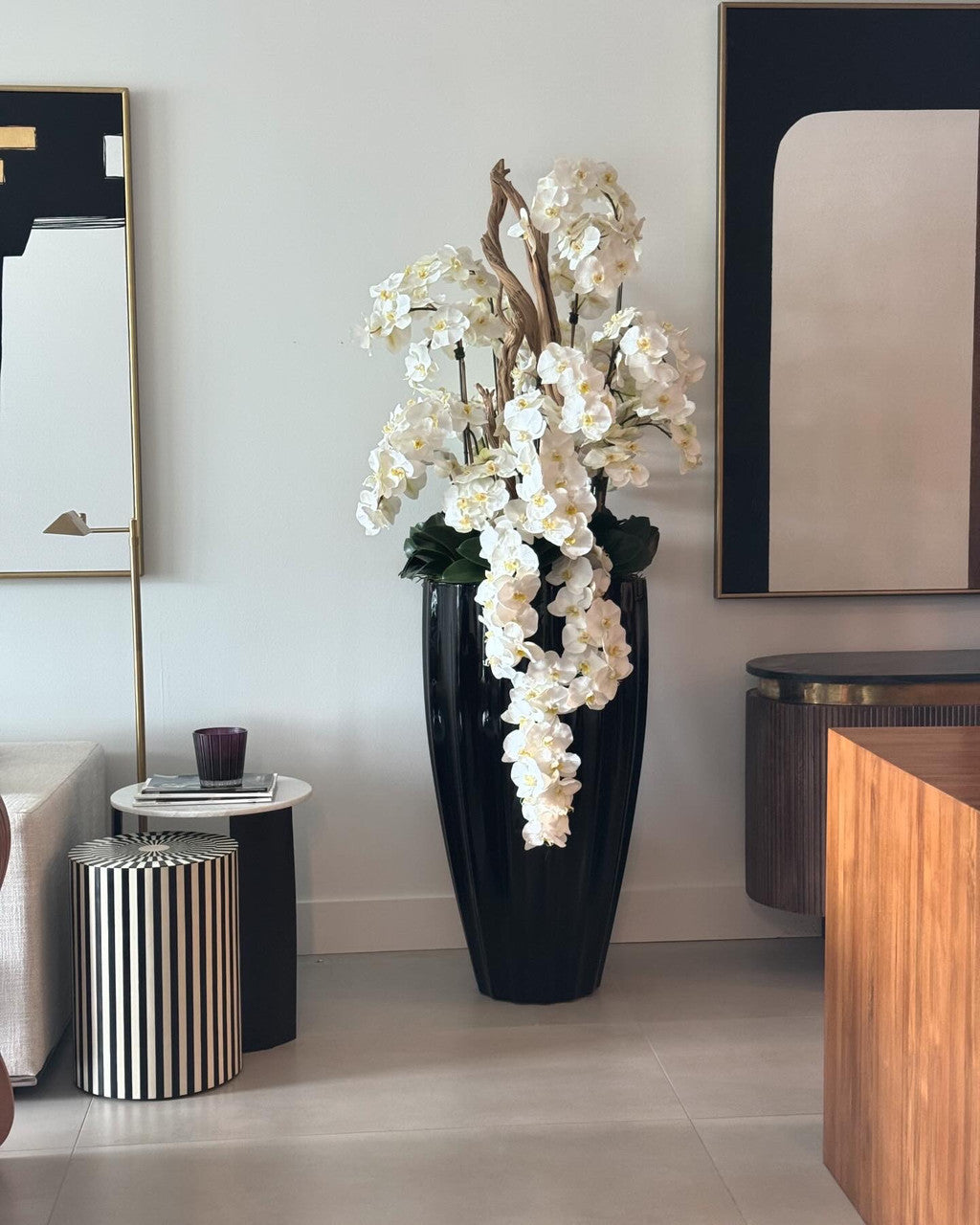 Composition Feuillage — Collection Deauville, blanc brillant