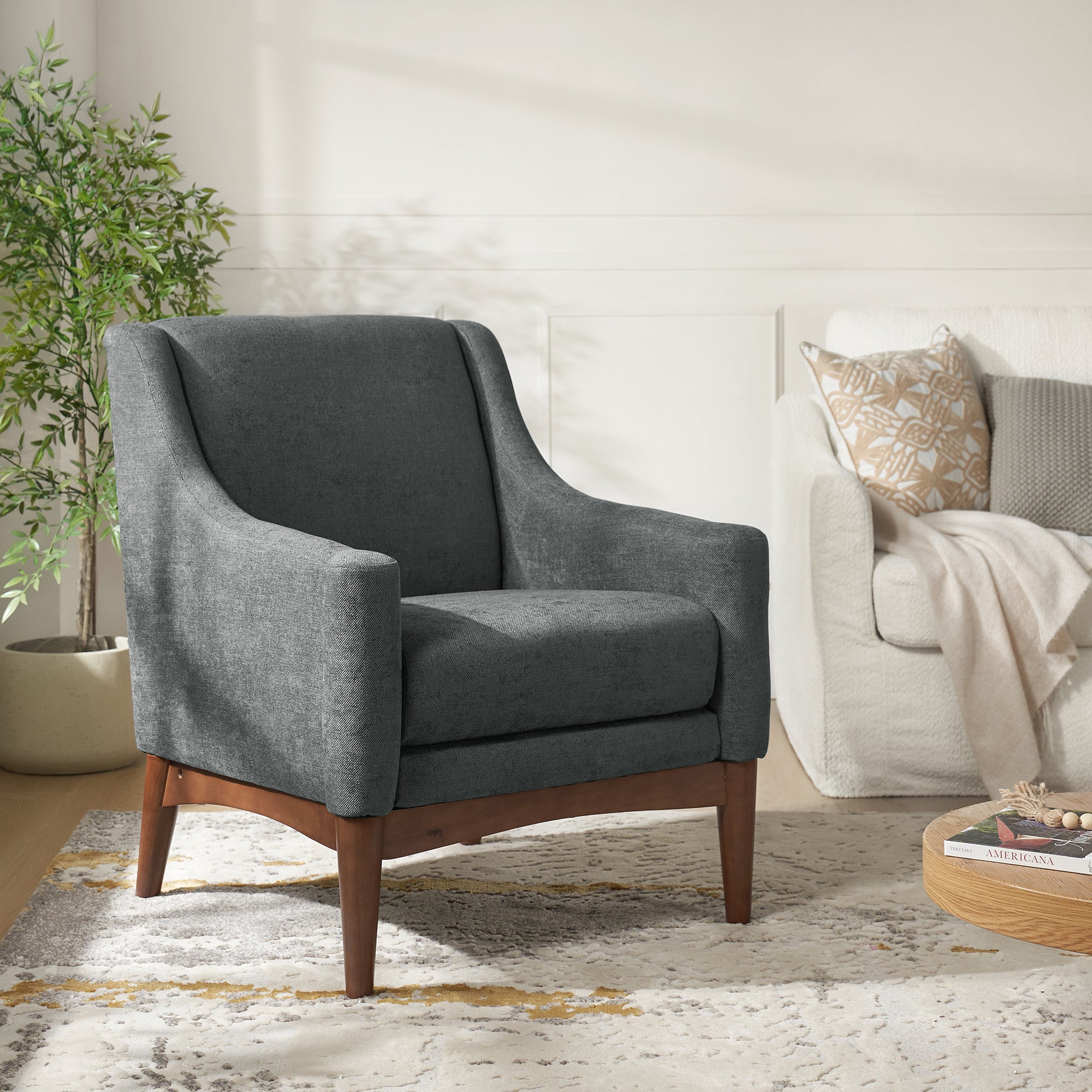 Dietmar Mid-Century-Sessel im Vintage-Stil mit komfortablem Design