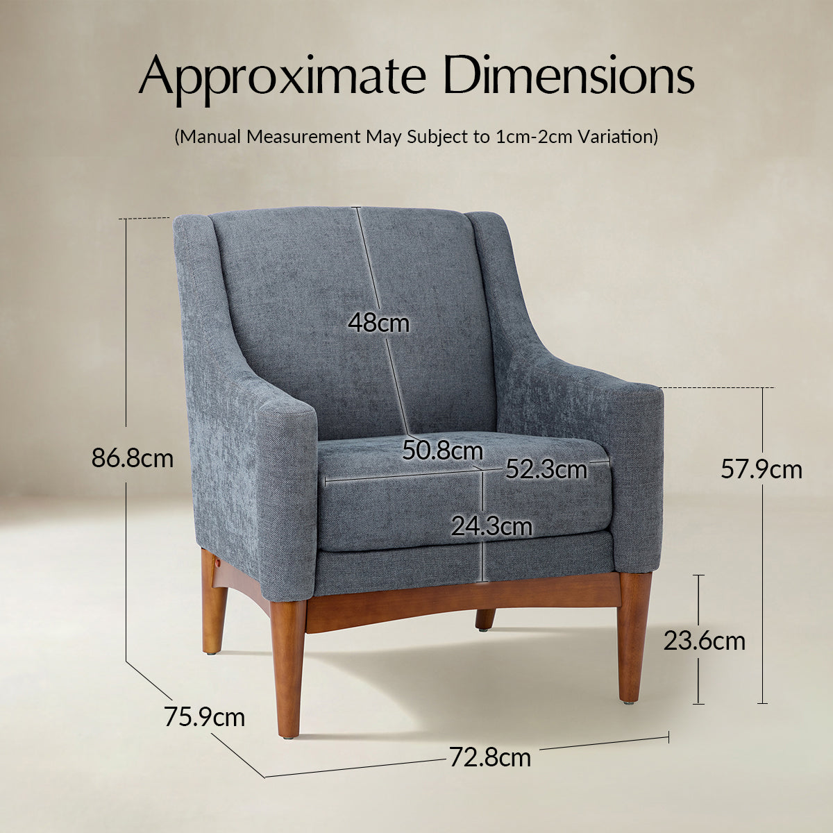 Dietmar Mid-Century-Sessel im Vintage-Stil mit komfortablem Design