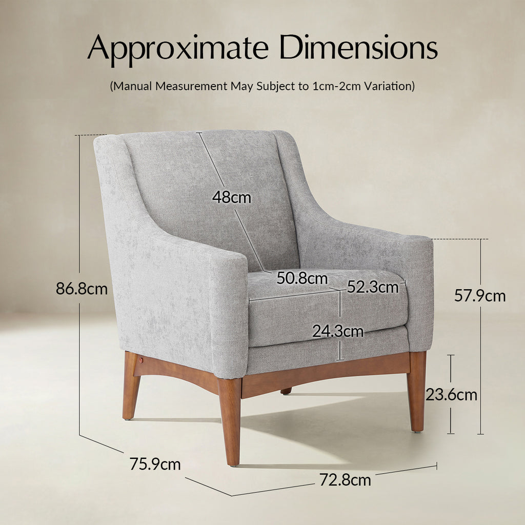 Dietmar Mid-Century-Sessel im Vintage-Stil mit komfortablem Design