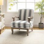 Randolph Eleganter Sessel im Landhausstil mit Massivholz-Armlehnen