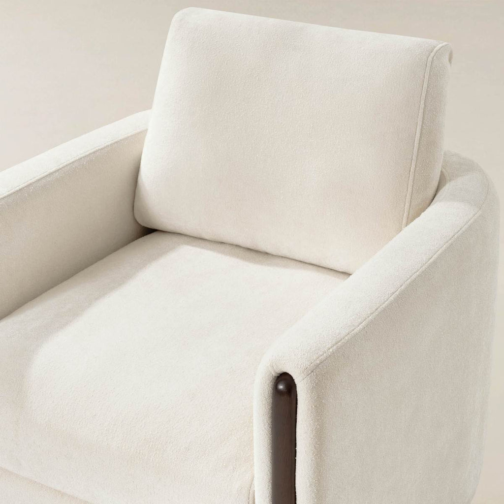 Mario Moderner drehbarer Fass-Sessel aus Stoff