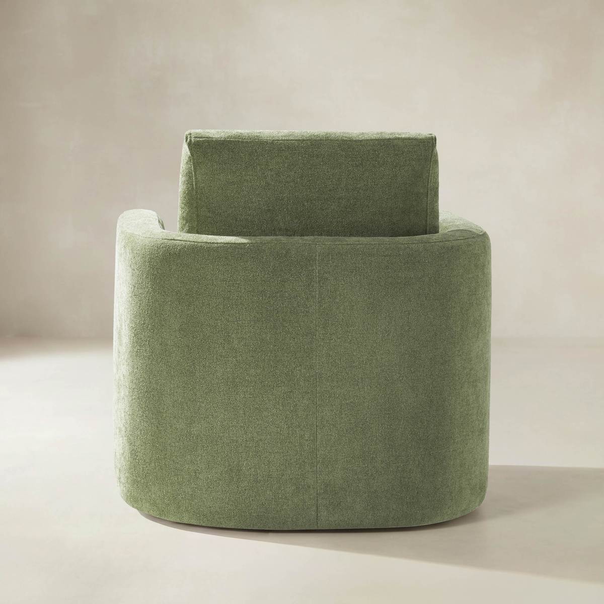 Mario Moderner drehbarer Fass-Sessel aus Stoff