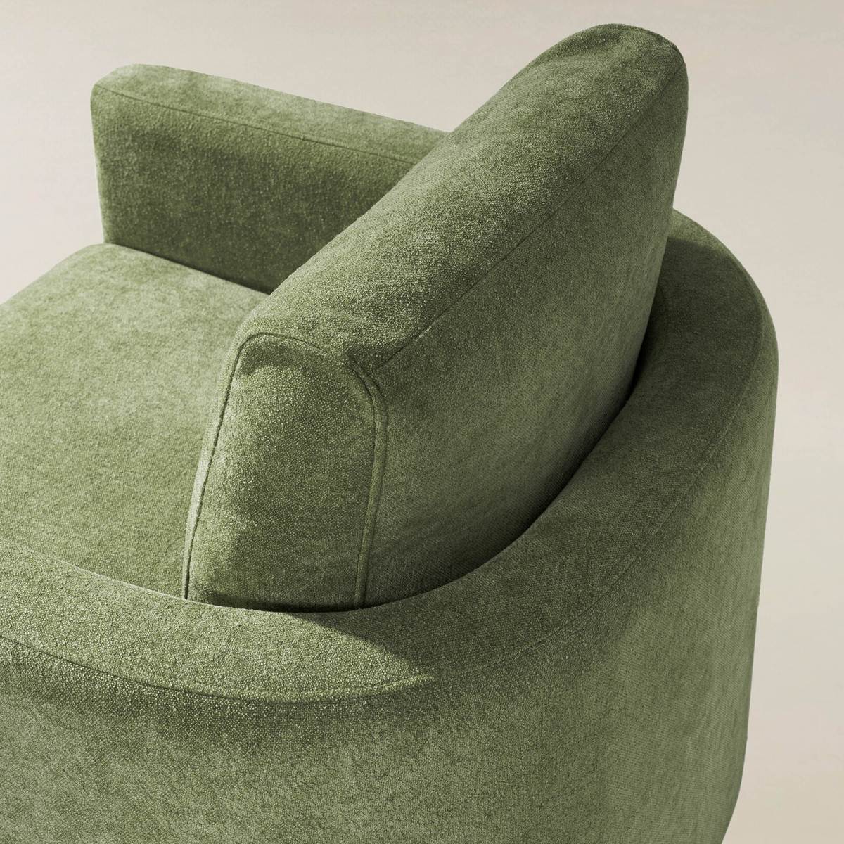 Mario Moderner drehbarer Fass-Sessel aus Stoff
