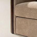 Mario Moderner drehbarer Fass-Sessel aus Stoff