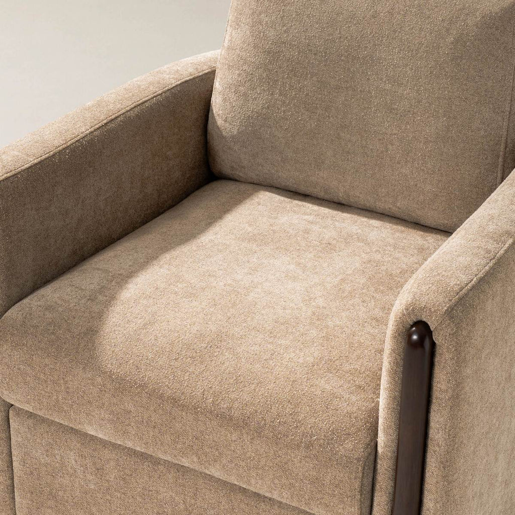 Mario Moderner drehbarer Fass-Sessel aus Stoff