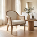 Audrey Landhaus-Sessel aus Rattan und Massivholz