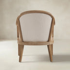 Audrey Landhaus-Sessel aus Rattan und Massivholz