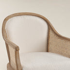 Audrey Landhaus-Sessel aus Rattan und Massivholz