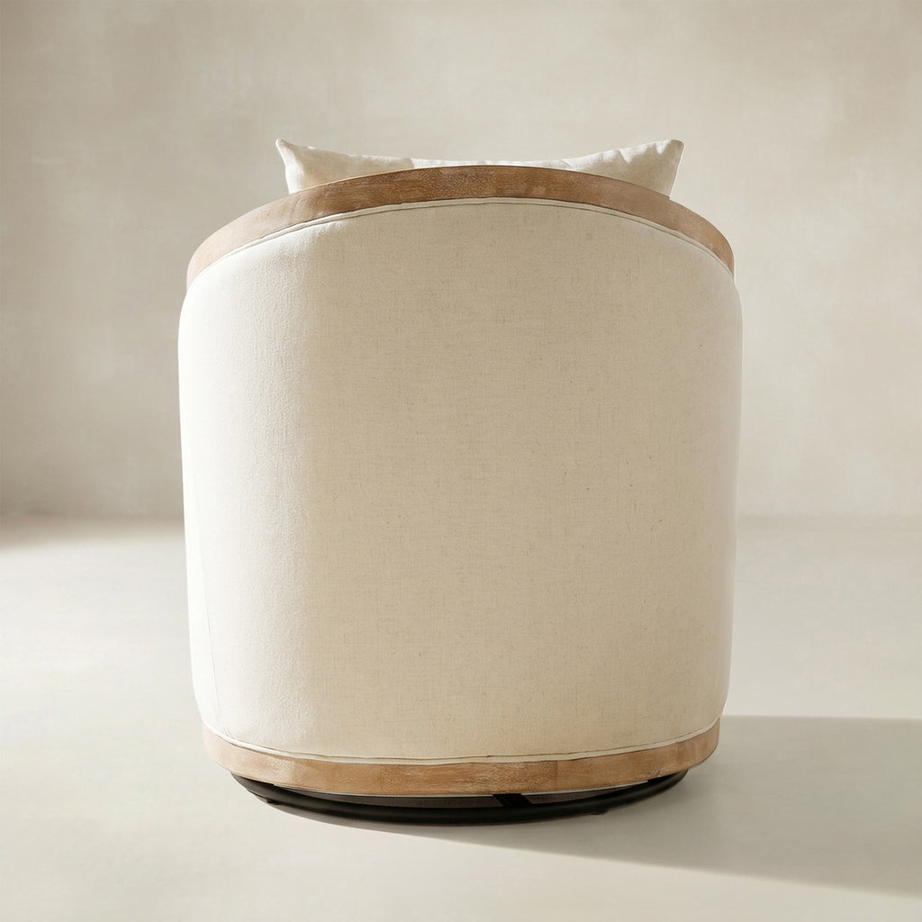 Percy Jess Landhaus-Drehsessel mit Kissen
