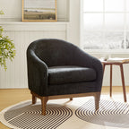 August Bouclé Moderner Sessel im Tonnendesign